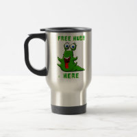 drôle de voyage tasse à café "HUGZ GRATUIT..."