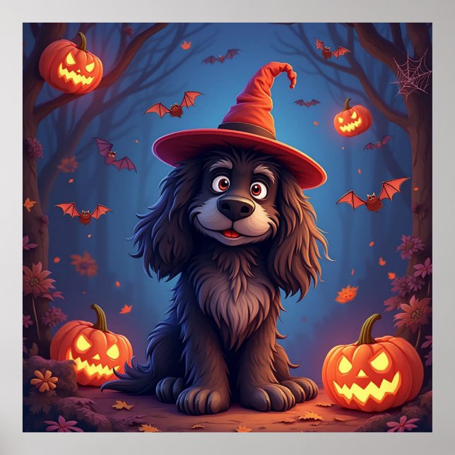 🎃 Drôle décoration maison de chien d'Halloween de (Devant)