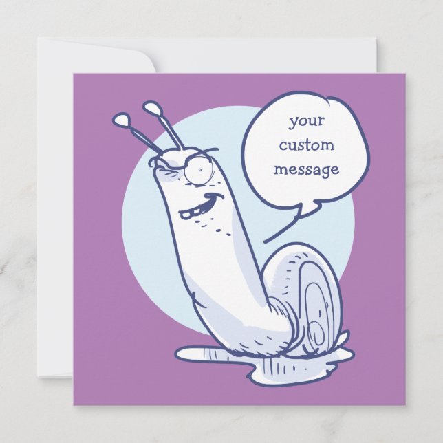 drôle d'escargot dit quelque chose, dessin animé (Devant)