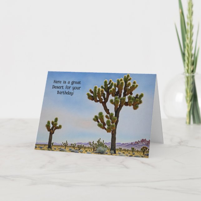 Drôle Desert Pun Style Art Anniversaire Carte (Devant)