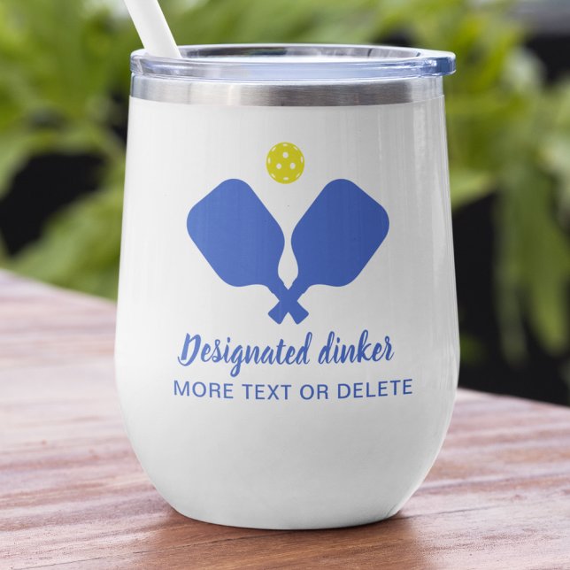 Drôle Désigné Dinker Personnalisé Pickleball Bleu (Créateur téléchargé)
