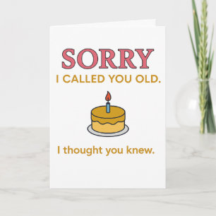 Drôle Désolé Je Vous Ai Appelé Carte Anniversaire