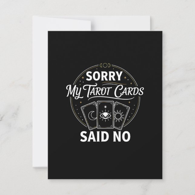 Drôle Désolé Mes Cartes De Tarot Ont Dit Non Sassy (Devant)