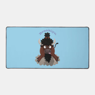 Drôle dessin animé de bison de buffle