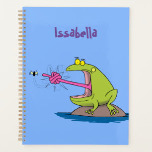 Drôle dessin animé de grenouille et mouche