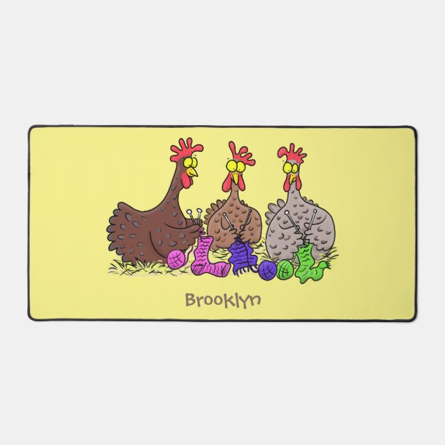 Drôle dessin animé de poulets de tricot (Recto)