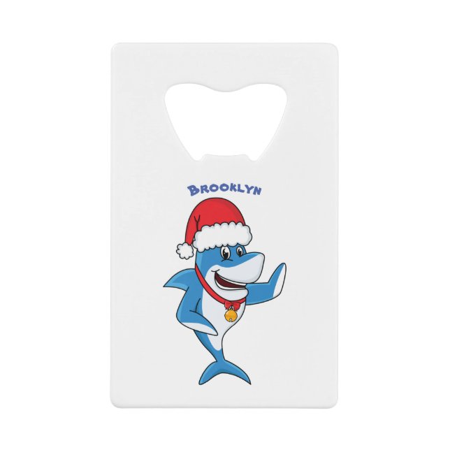 Drôle dessin animé de requin de Noël (Devant)