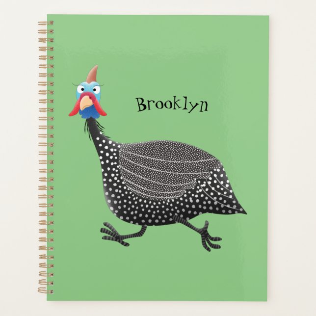 Drôle dessin animé d'oiseau de Guineafowl (Devant)