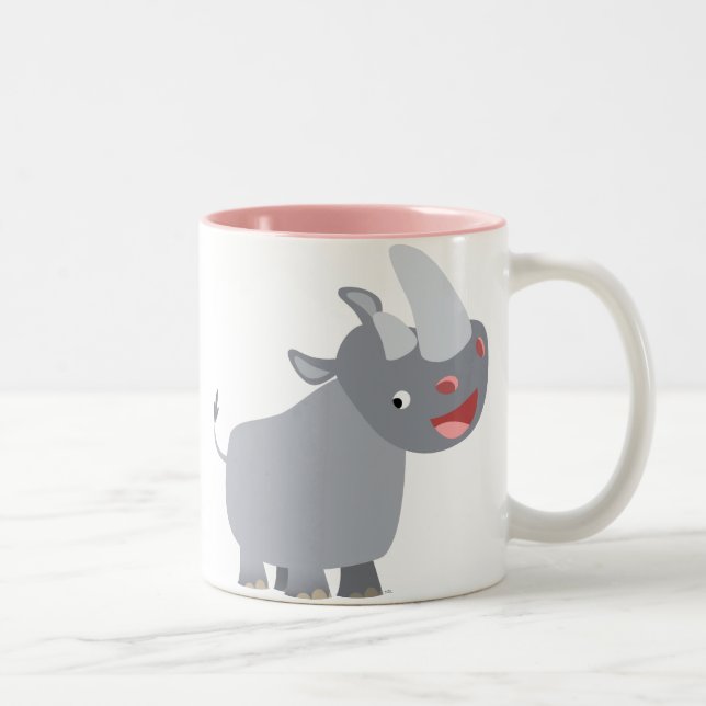 Drôle dessin animé Rhino Mug (Droit)