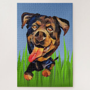 Drôle dessin Rottweiler Dog 1014 Piece Puzzle