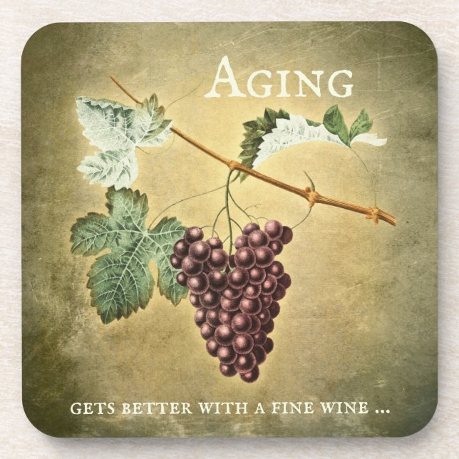 Drôle Dessous de verre de vin Vintage (Devant)