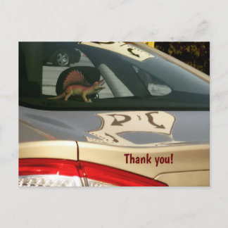 Drôle Dinosaur Merci carte postale