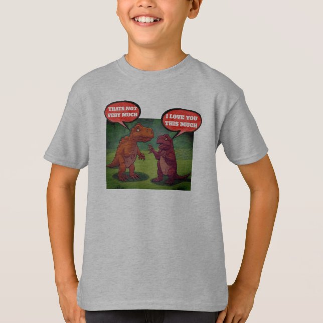 Drôle Dinosaure Amour T-Rex Pun T-Shirt Design (Devant)
