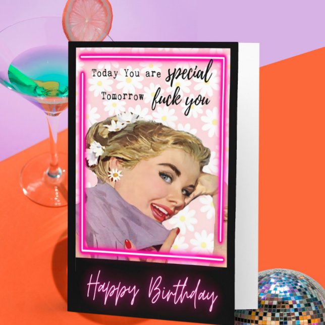 Drôle Dire Carte d'Anniversaire Femme Meilleur Ami (Créateur téléchargé)