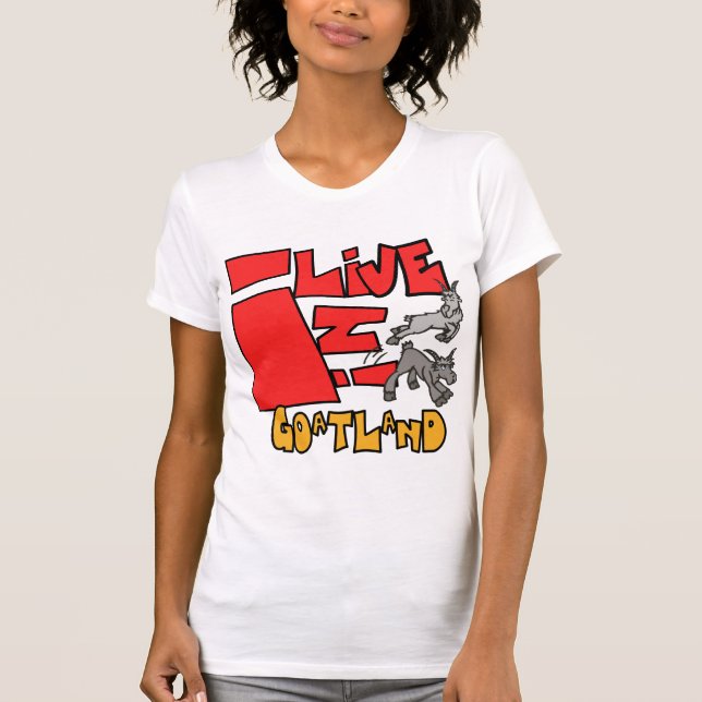 Drôle Dit sur Chèvre Dames T-shirt Scoop Décontrac (Devant)