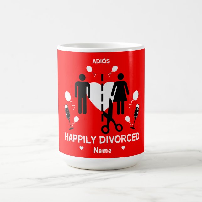Drôle Divorce Party T-Shirt Latte Mug (Centre)