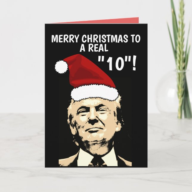 Drôle DONALD TRUMP CARTES DE NOËL, pour elle (Devant)