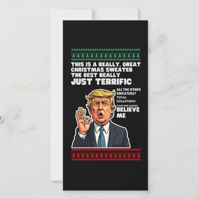 Drôle Donald Trump laide parodie de pull de Noël (Devant)