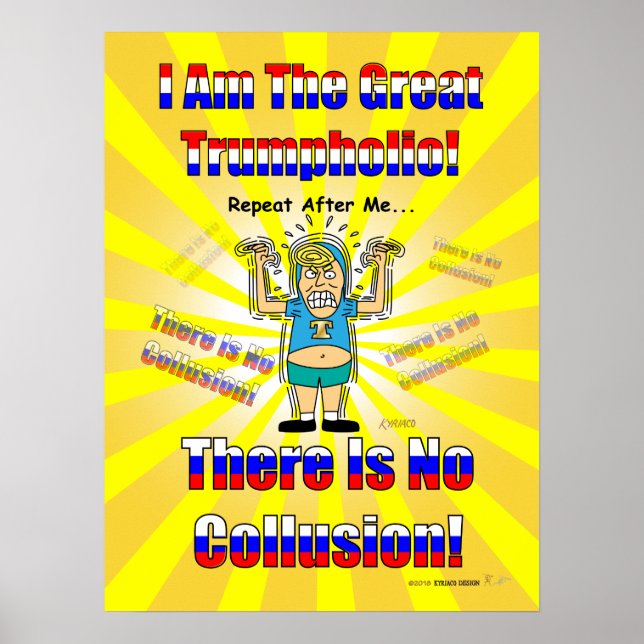 Drôle Donald Trump Le grand poster Trumpholio (Devant)