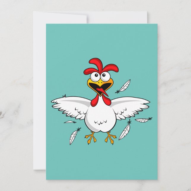 Drôle Drôle Dingue Caricature Poulet Aile Fling (Devant)