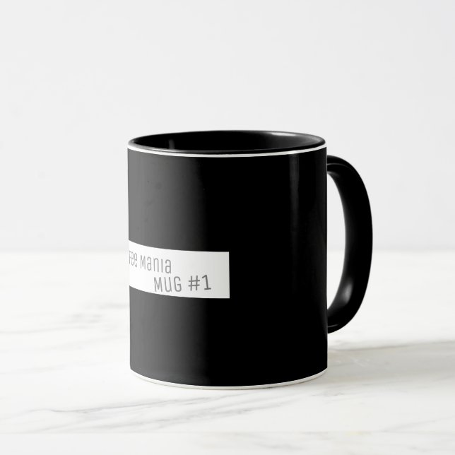 Drôle élégant café Mania Mug #1 Coupe (Devant droit)