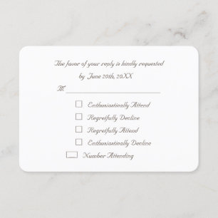 Drôle Elegant Parti Personnalisé RSVP Invitation C