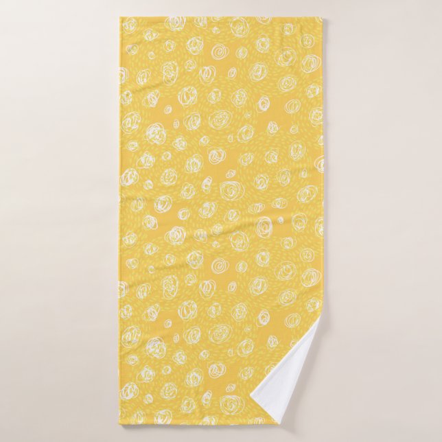 Drôle ensoleillé sans couture motif abstrait, art, (Serviette de bain)