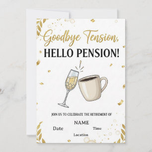 🎉 Drôle et Élégant Retraite Party Invitation C