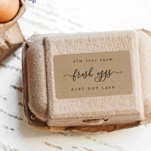 Drôle Étiquette de carton d'oeuf - Je viens d'être