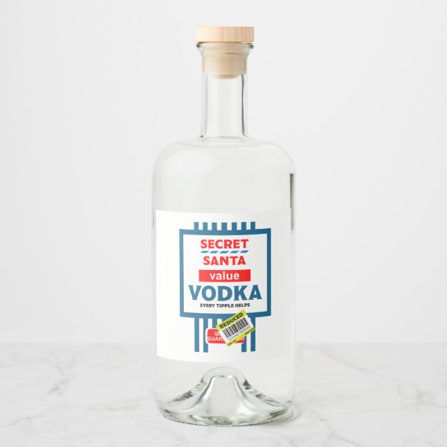Drôle Étiquette de la Vodka de Noël (Devant)