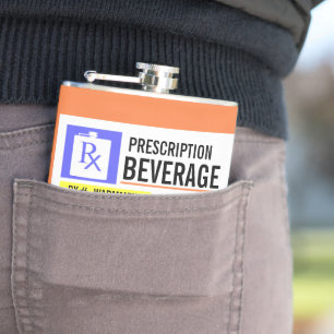 Drôle Étiquette de prescription 8 oz. Flacon de bo