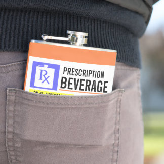 Drôle Étiquette de prescription 8 oz. Flacon de bo