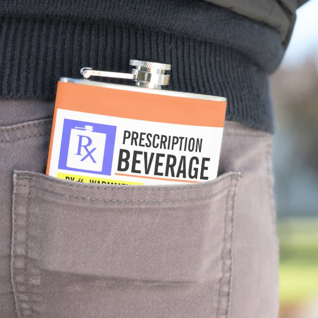 Drôle Étiquette de prescription 8 oz. Flacon de bo (In Situ)