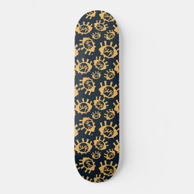 Drôle Eyes Motif Skateboard (Recto)