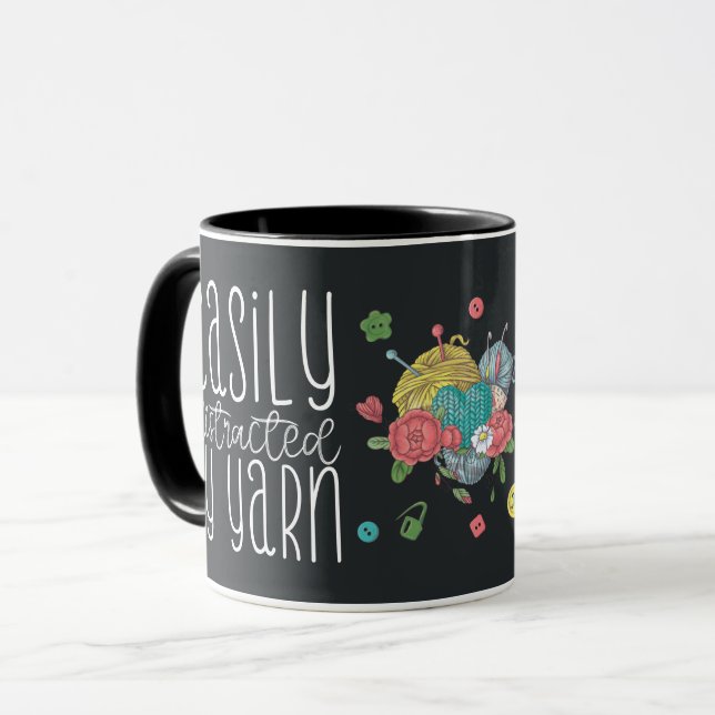 Drôle facile distrait par Fer Crochet Mug (Devant gauche)