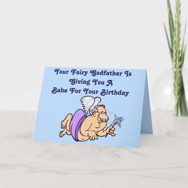 Drôle "Fairy Godfather" Carte d'anniversaire avec  (Devant)