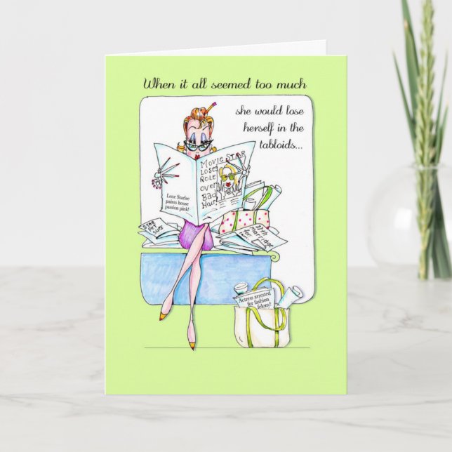 Drôle femme humour carte d'anniversaire - humour T (Devant)