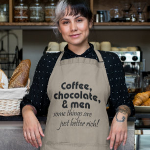 Drôle femmes tablier café chocolat cadeaux humour