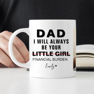 Drôle Fête des pères-papa   petite fille Mug