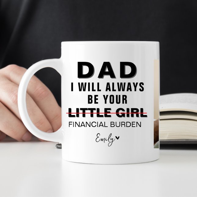 Drôle Fête des pères-papa | petite fille Mug (Créateur téléchargé)