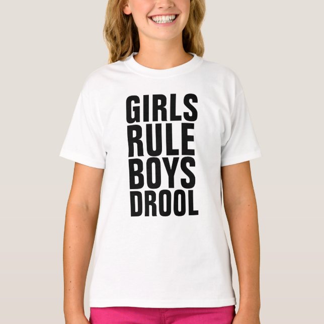 Drôle filles T-shirts enfants, FILLES GARÇONS DROO (Devant)