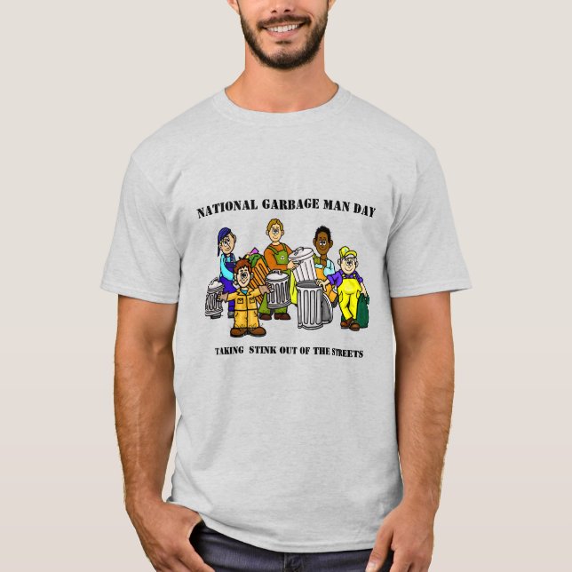 Drôle Garbage Man Day T-shirt avec beaucoup de tra (Devant)
