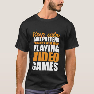 Drôle gardez le T-shirt calme pour des jeux vidé