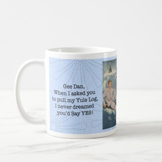 Drôle Gay Yule log Mug (Gauche)