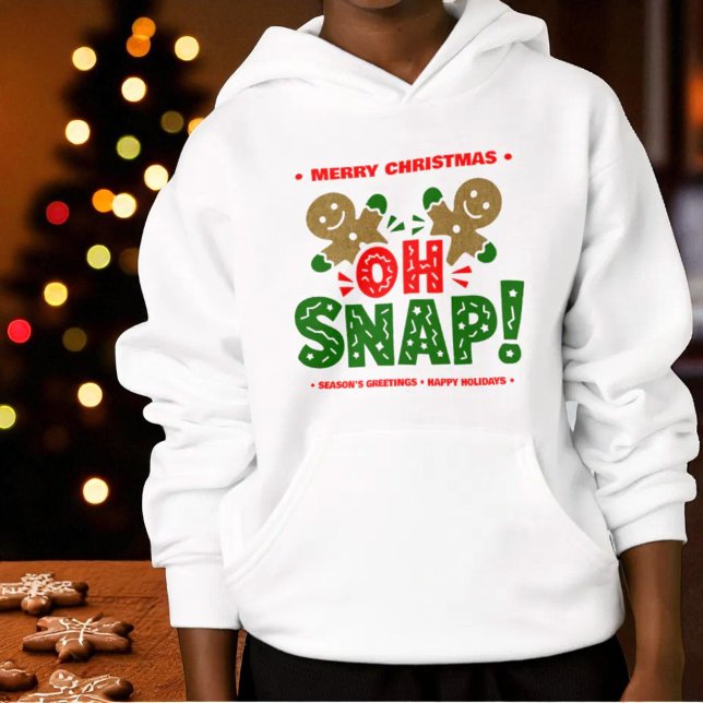 Drôle Gingerbread Homme Cookie Noël (Gingerbread man cookies Christmas hoodie front)