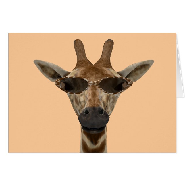 Drôle Giraffe Incognito Avec Lunettes De Soleil Br (Devant horizontal)
