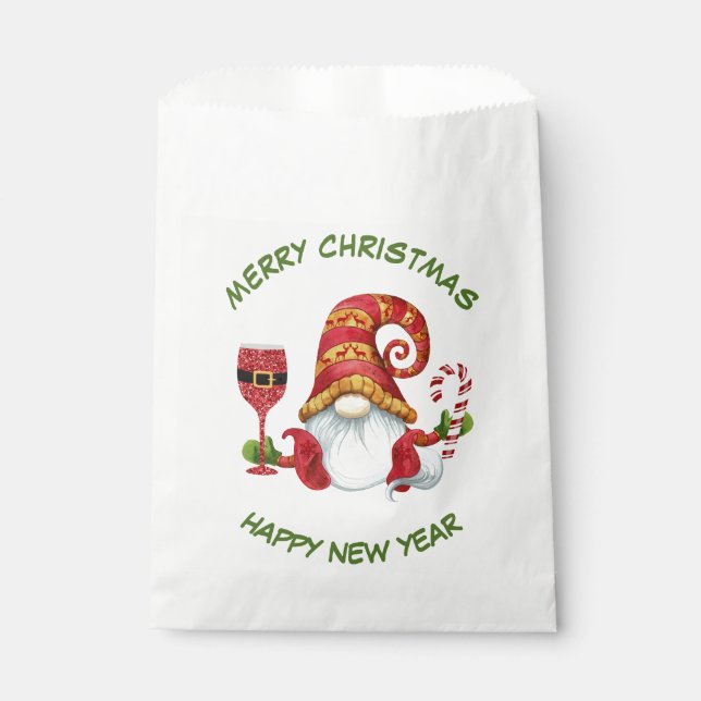Drôle Gnome Fête de Noël Favoriser les sacs (Devant)