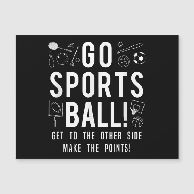 Drôle Go Sports Ball Tee - shirt Fun Sporting Grap (Devant)