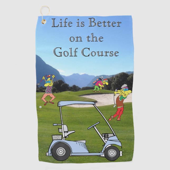 Drôle Golfeurs et serviette de golf (Devant)