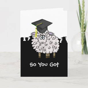 Drôle Graduation Sheepskin Carte de voeux